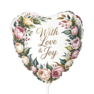 Floral Wedding Heart-shaped Balloon - Romantic Party Decor - Dipaliz - Balloons