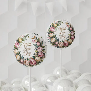 Floral Wedding Heart-shaped Balloon - Romantic Party Decor - Dipaliz - Balloons