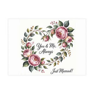 Floral Wedding Postcard Bundle - Vibrant Colorful Cards - Dipaliz - 7’’ x 5’’ (horizontal) / Coated (one Side) / 10 Pcs