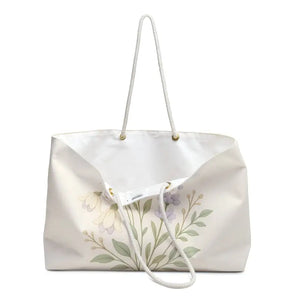 Floral Weekender Bag Soft Pastel Wildflower Tote Dipaliz - 24’’ × 13’’ - Bags