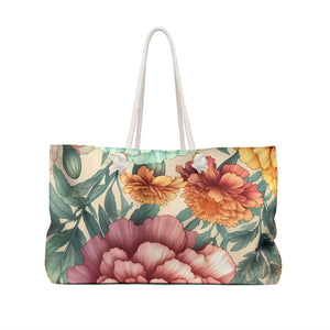 Vibrant Floral Weekender - Durable Fabric Tote Bag - Dipaliz - Luggage & Bags