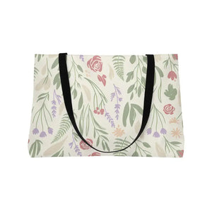Bags - Floral Weekender Tote Bag - Pastel Botanical Travel - Dipaliz 24’’ × 13’’
