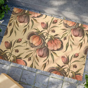 Home Decor - Eco-friendly Coconut Coir Fiber Vintage Botanical Doormat - Dipaliz 24’’ x 16’’