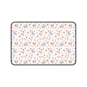 Floral Wildflower Desk Mat - Pastel Garden Neoprene - Dipaliz - Computer Accessories