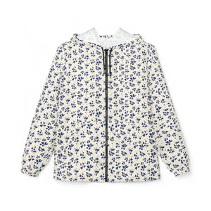 Blue Ditsy Flower Windbreaker - Bloom Print - Dipaliz - Windbreakers