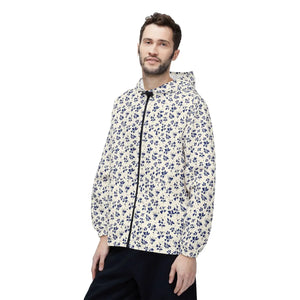 Blue Ditsy Flower Windbreaker - Bloom Print - Dipaliz - Windbreakers