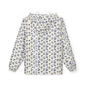 Blue Ditsy Flower Windbreaker - Bloom Print - Dipaliz - Windbreakers