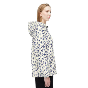 Blue Ditsy Flower Windbreaker - Bloom Print - Dipaliz - Windbreakers
