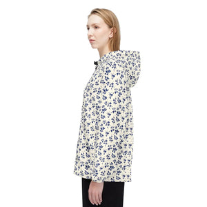 Blue Ditsy Flower Windbreaker - Bloom Print - Dipaliz - Windbreakers