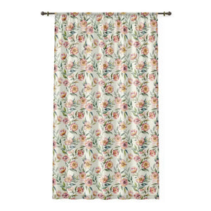 Floral Window Curtain - Elegant Room Decor Magic - Dipaliz - Sheer / White / 50’’ × 84’’ - Curtains