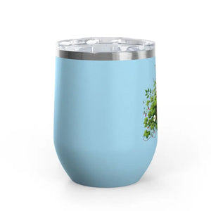 Floral Wine Tumbler 12oz Stainless Steel Party Gift - Dipaliz - Tumblers