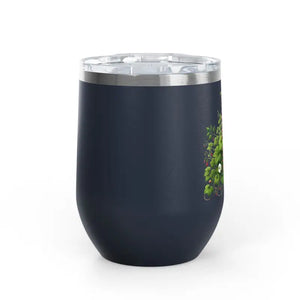 Floral Wine Tumbler 12oz Stainless Steel Party Gift - Dipaliz - Tumblers