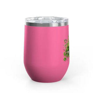 Floral Wine Tumbler 12oz Stainless Steel Party Gift - Dipaliz - Tumblers