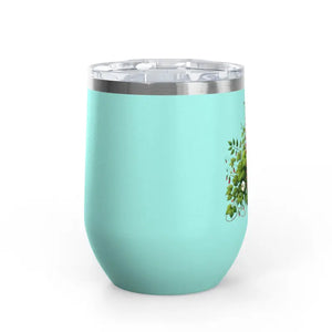 Floral Wine Tumbler 12oz Stainless Steel Party Gift - Dipaliz - Tumblers