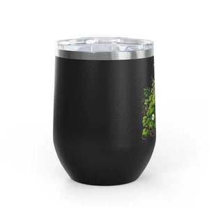 Floral Wine Tumbler 12oz Stainless Steel Party Gift - Dipaliz - Tumblers