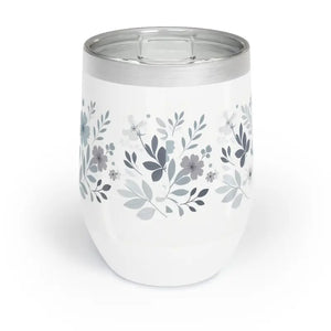 Floral Wine Tumbler - Double Insulated Temperature Control - Dipaliz - White / 12oz - Tumblers
