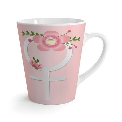 Sip in Style: Floral Woman Symbol Latte Mug for Coffee Lovers! - 12oz