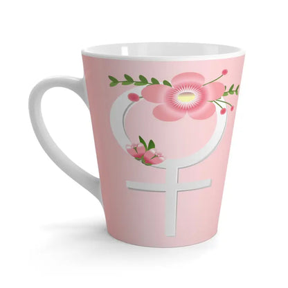 Sip in Style: Floral Woman Symbol Latte Mug for Coffee Lovers! - 12oz