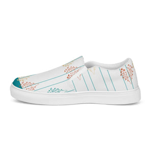 Vibrant Canvas Shoes - Blooming Comfort Womens Slip - Dipaliz - Sneakers