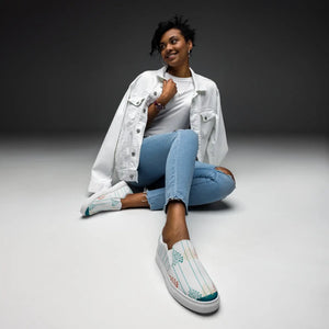 Vibrant Canvas Shoes - Blooming Comfort Womens Slip - Dipaliz - Sneakers