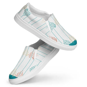 Vibrant Canvas Shoes - Blooming Comfort Womens Slip - Dipaliz - Sneakers