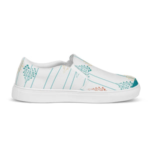 Vibrant Canvas Shoes - Blooming Comfort Womens Slip - Dipaliz - Sneakers