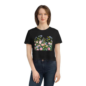 Flowy Cropped Tee for Garden Lovers Bold Summer Style - Dipaliz - T-shirts