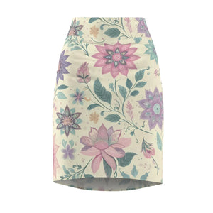 Elegant Spring Pencil Skirt - Vibrant Floral Print - Dipaliz - Skirts - Xs