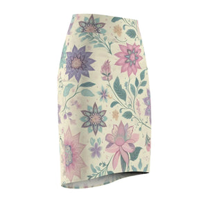 Elegant Spring Pencil Skirt - Vibrant Floral Print - Dipaliz - Skirts - Xs