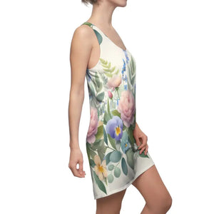 Floral Racerback Dress - Elegant Summer Garden Party Style - Dipaliz - Dresses