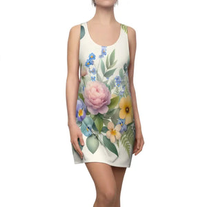 Floral Racerback Dress - Elegant Summer Garden Party Style - Dipaliz - Xs - Dresses