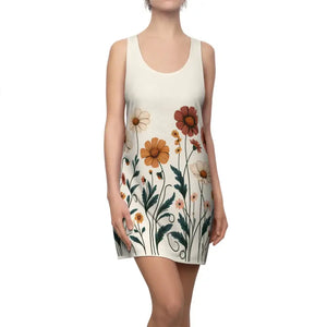 Dresses - Women’s Floral Racerback Summer Casual Dress - Dipaliz Xs
