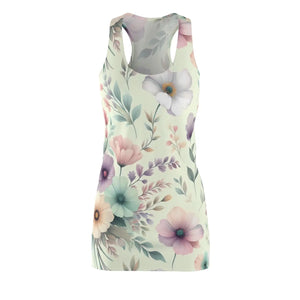 Floral Racerback Dress – Organic Cotton Summer - Dipaliz - Dresses - Xs