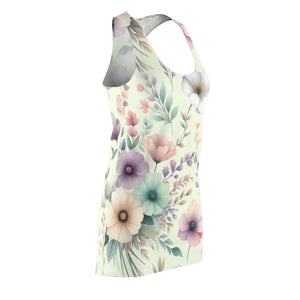 Floral Racerback Dress – Organic Cotton Summer - Dipaliz - Dresses - Xs