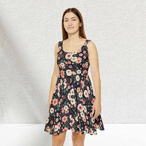 Floral Skater Dress – Cute Summer Party - Dipaliz - Dresses - Xs