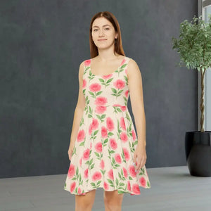 Vibrant Skater Dress Scoop Neckline Perfect for Garden Parties Dipaliz - Xs - Dresses