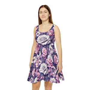 Vibrant Floral Skater Dress for Garden Parties - Dipaliz - Xs - Dresses