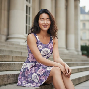 Floral Skater Dress – Vibrant Garden Parties - Dipaliz - Dresses