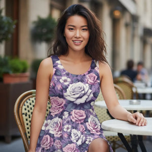 Floral Skater Dress – Vibrant Garden Parties - Dipaliz - Dresses