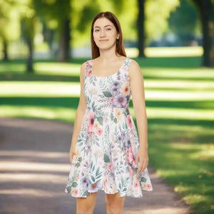 Women’s Skater Dress Vibrant Floral Spring Events Dipaliz - Dresses