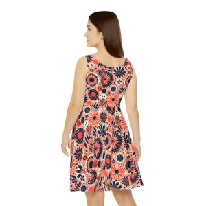 Womens Skater Dress Floral Summer Garden Party Outfit - Dipaliz - Dresses