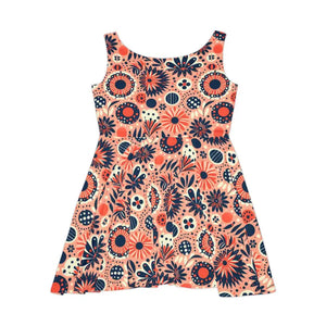 Womens Skater Dress Floral Summer Garden Party Outfit - Dipaliz - Dresses