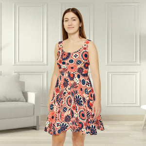 Womens Skater Dress Floral Summer Garden Party Outfit - Dipaliz - Xs - Dresses