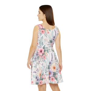 Vibrant Floral Women’s Skater Dress – Spring Events - Dipaliz - Dresses - Xs