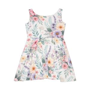 Vibrant Floral Women’s Skater Dress – Spring Events - Dipaliz - Dresses - Xs