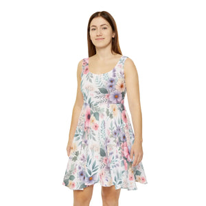 Vibrant Floral Women’s Skater Dress – Spring Events - Dipaliz - Dresses - Xs