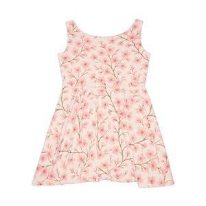 Women’s Skater Dress – Floral Print Spring - Dipaliz - Dresses - Xs