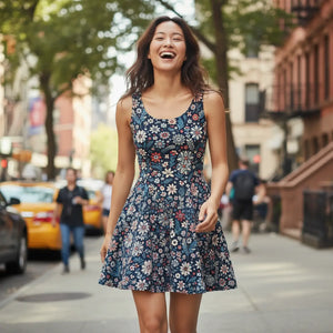 Floral Skater Dress – Stylish Summer Casual - Dipaliz - Dresses - Xs
