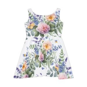 Floral Womens Skater Dress – Summer Garden Party - Dipaliz - Dresses - Xs