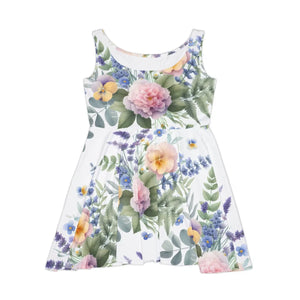 Floral Womens Skater Dress – Summer Garden Party - Dipaliz - Dresses - Xs
